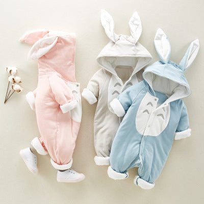 Cotton hooded onesie log sleeve