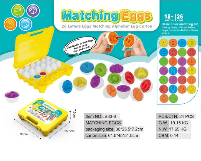 Egg Matching Toy Shape Matching Sorting Montessori Toys For Kids Children