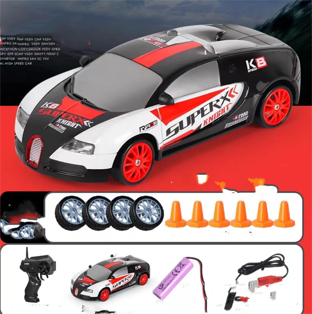 RC Drift Car Toy Remote Control GTR Model 4wd Vehicle