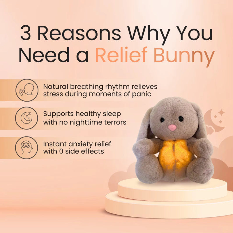 Breathing Rabbit Soothing Sensory Plush Toy With Relieve Anxiety Bunny Comforter Breathes For Newborn Conciliate