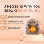 Breathing Rabbit Soothing Sensory Plush Toy With Relieve Anxiety Bunny Comforter Breathes For Newborn Conciliate