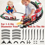 Train Set  Christmas Steam Train Kit Tree Surround Track Battery Operated With Sound Light