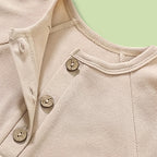 Baby Boys One-Piece Romper Set of 3 Long Sleeve Ribbed Button Jumpsuit