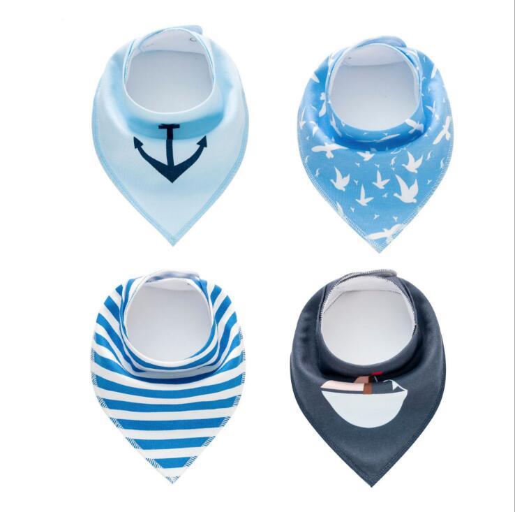 Baby Burp Bibs Cloth Print Arrow Wave Triangle Cotton Bandana Accessories