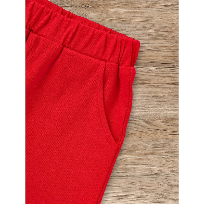 Infant Baby Boy Outfit Set USA Letter Print Color Block T-Shirt & Shorts