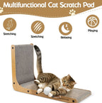 Large Size Cat Scratching Board, 23.6 Inch L Shape Cat Scratching Pad