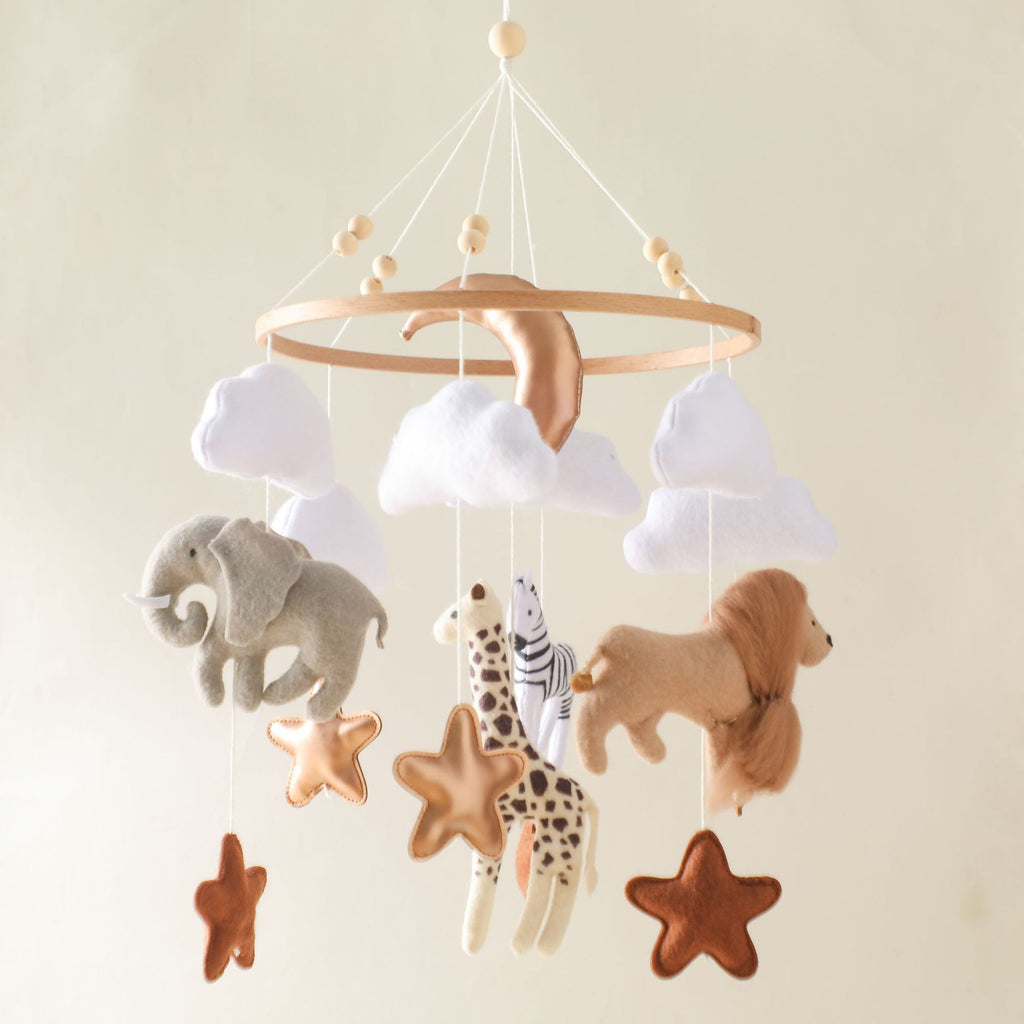 Crib Mobile Crib Felt Forest Animal Cloud Moon Bed Bell