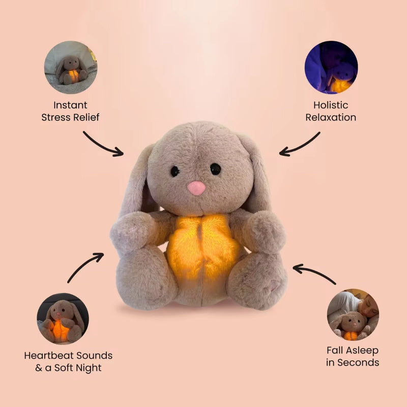 Breathing Rabbit Soothing Sensory Plush Toy With Relieve Anxiety Bunny Comforter Breathes For Newborn Conciliate