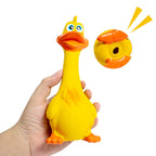 Latex Screaming Chicken Toys, Chew Toy for Dogs 3 pieces