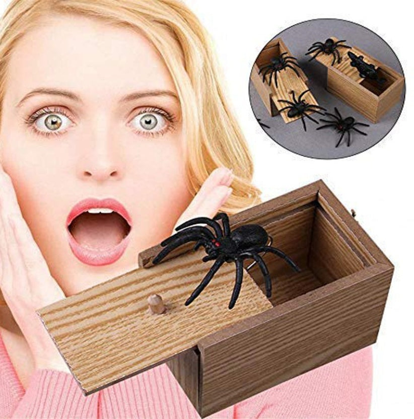 Prank Spider Wooden Scare Box Trick