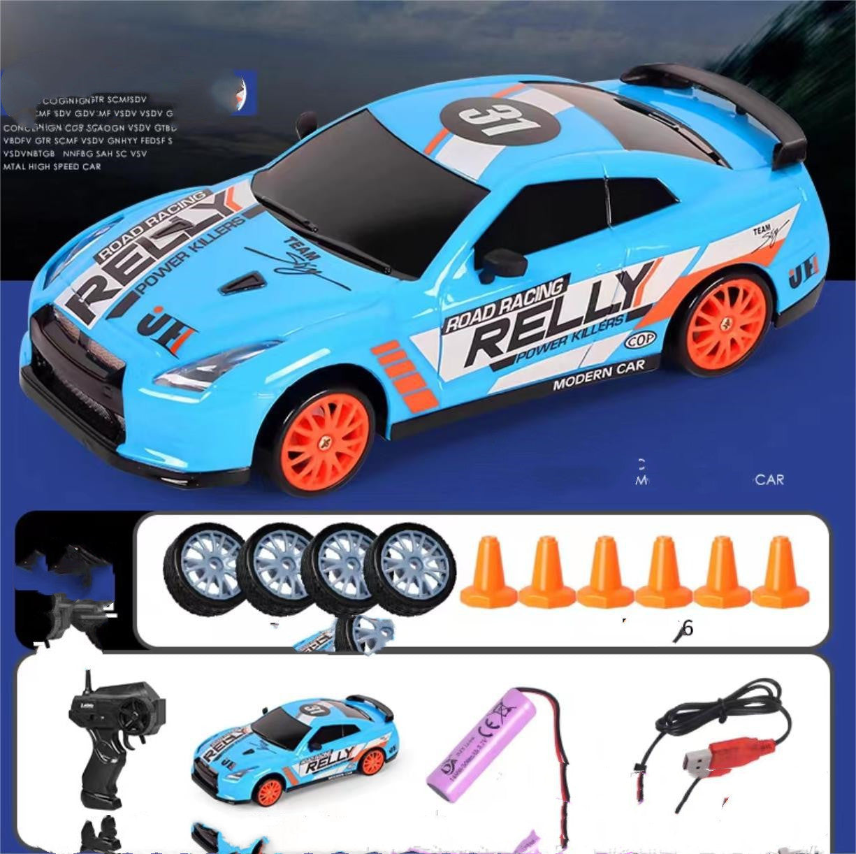 RC Drift Car Toy Remote Control GTR Model 4wd Vehicle