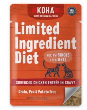 Koha Cat Limited Ingredient Grain Free Cat Food  2.8oz Pouch (Case of 24)