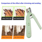 2 In 1 Pet Nail Clippers With Led Light Dog Cat