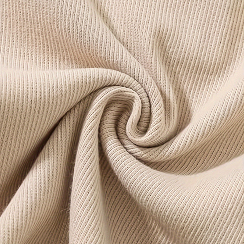 Baby Boys One-Piece Romper Set of 3 Long Sleeve Ribbed Button Jumpsuit