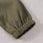 Toddler Boys Pilot Jumpsuit Army Green Long Sleeve Romper