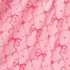 Baby Girl's Bowknot Graphic Print Romper, Daddy's Girl Letter Print Triangle Jumpsuit With Bubble Sleeves