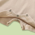 Baby Boys One-Piece Romper Set of 3 Long Sleeve Ribbed Button Jumpsuit