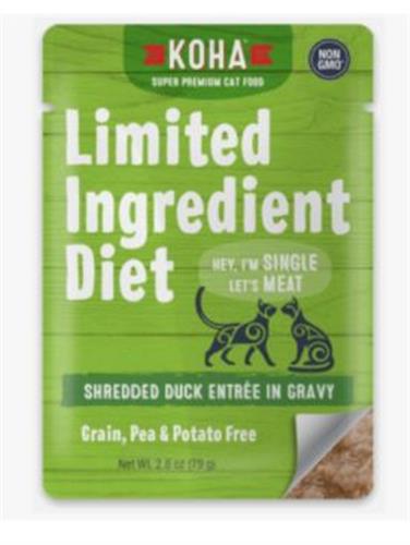 Koha Cat Limited Ingredient Grain Free Cat Food  2.8oz Pouch (Case of 24)