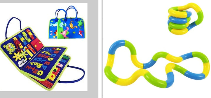 Busy Book Children's Busy Board Dressing And Buttoning Learning Toy --  Baby Early Education Preschool Sensory Learning Toy