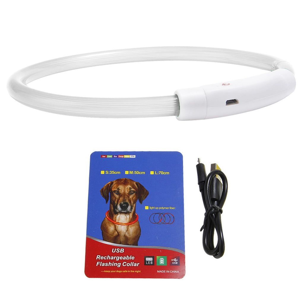 Rechargeable LED Dog Collar Multi Color Lighting