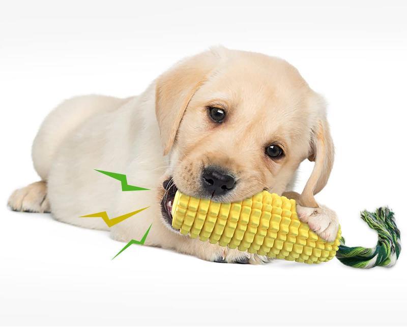 Squeaky Corn Stick Ropetoy  Chew Toy for Dogs