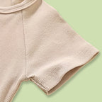 Baby Boys One-Piece Romper Set of 3 Long Sleeve Ribbed Button Jumpsuit