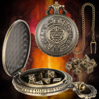Creative Retro Metal Center Dice Set, Steampunk Pocket Case, Equipped With 7 Mini DND Game Polyhedral Metal Dice, Enhancing RPG Gaming Experience, Providing Collectible Gifts For Board Game Players