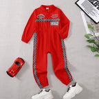 Toddler Girls Boys Racing Driver Jumpsuit, Racer Outfit