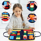 Busy Book Children's Busy Board Dressing And Buttoning Learning Toy --  Baby Early Education Preschool Sensory Learning Toy