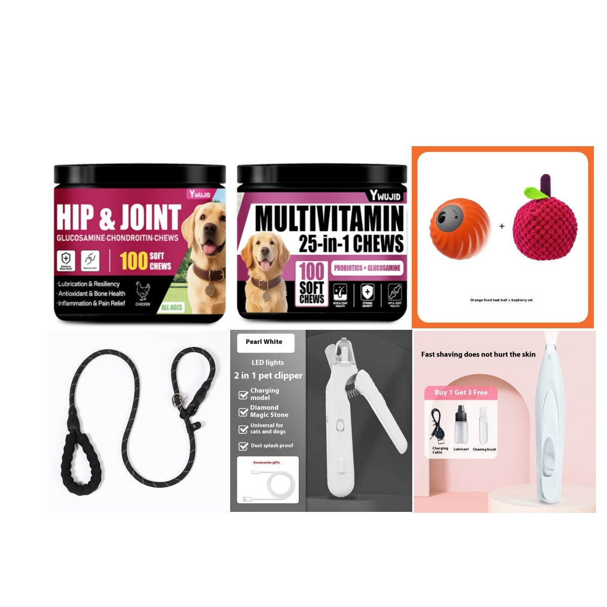 2 In 1 Pet Nail Clippers With Led Light Dog Cat