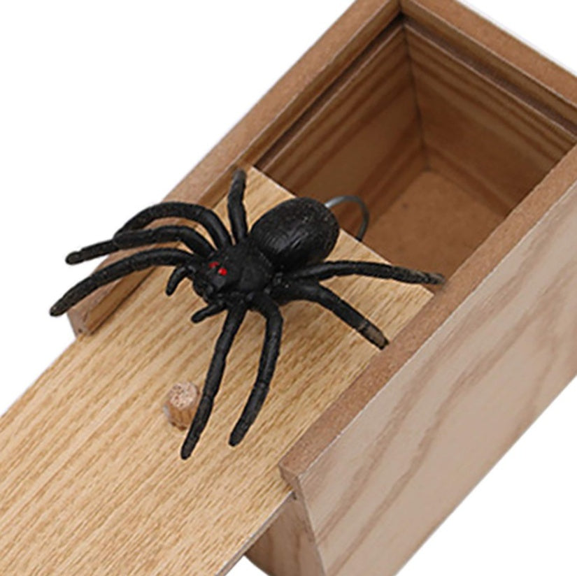 Prank Spider Wooden Scare Box Trick