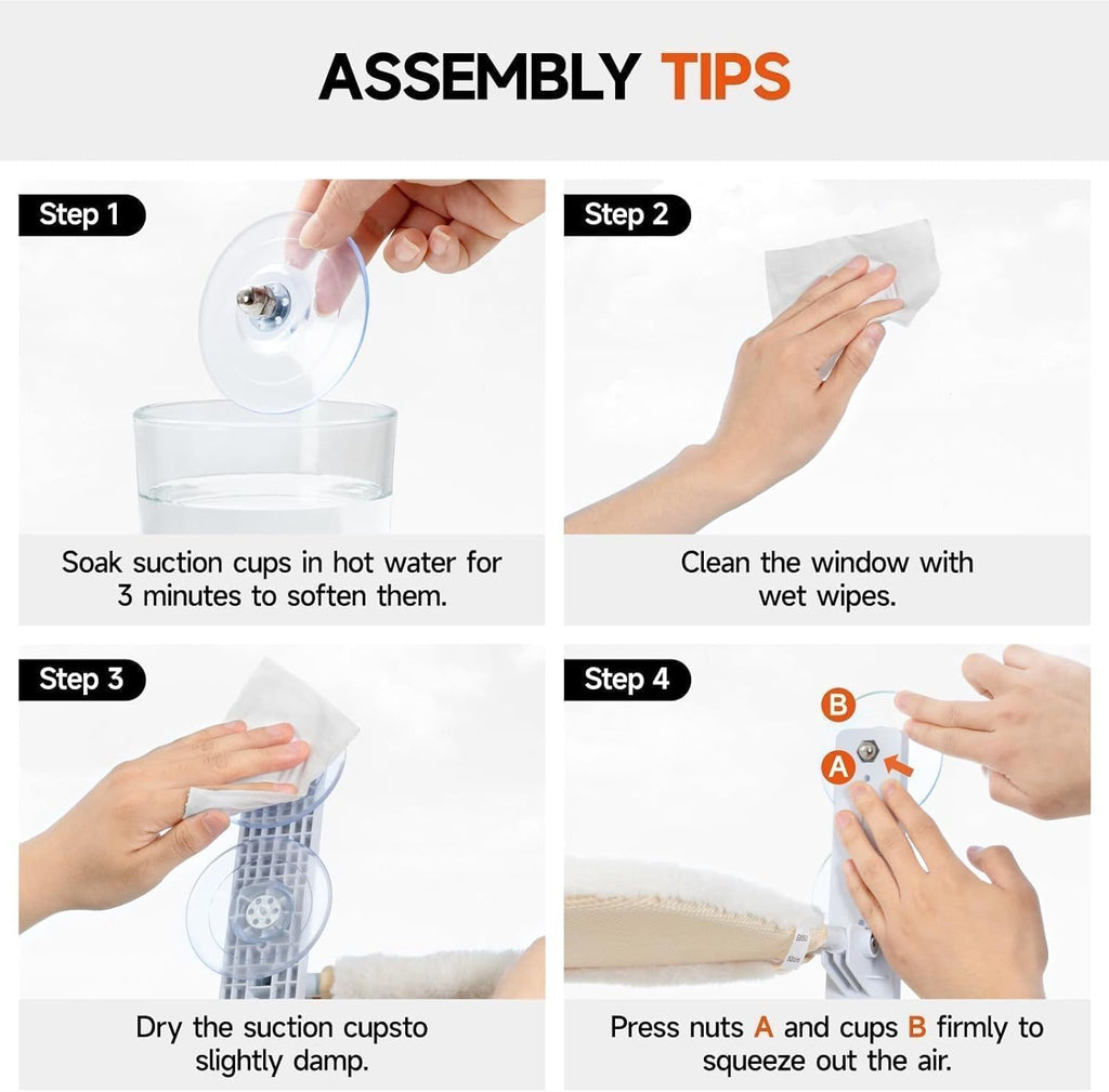 Cat Window Perch Hammock With Steel Frame