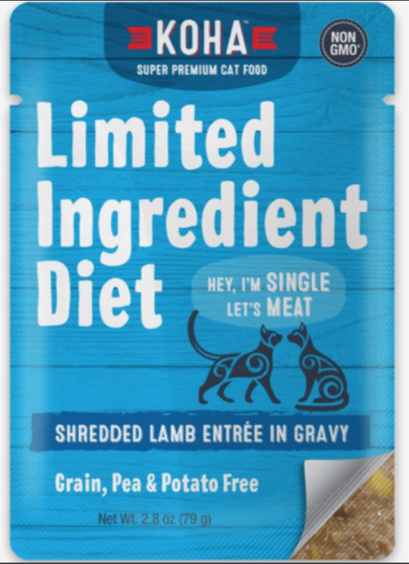 Koha Cat Limited Ingredient Grain Free Cat Food  2.8oz Pouch (Case of 24)