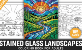E-Coloring Book - Stained Glass Landscapes
